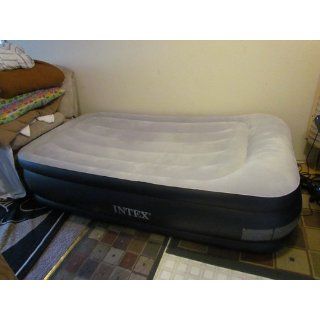 Intex Deluxe Pillow Rest Rising Comfort Twin  Camping Air Mattresses  Sports & Outdoors