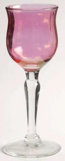 West Virginia Glass Specialty Rose Lustre Cordial Glass   Stem #40, Red Lustre B