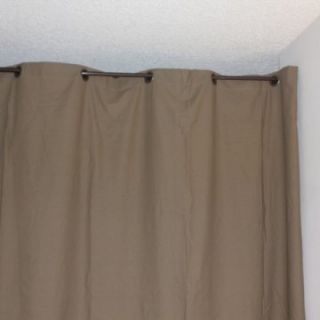 Khaki Tension Rod Room Divider Kit   No Drill Required   Room Dividers