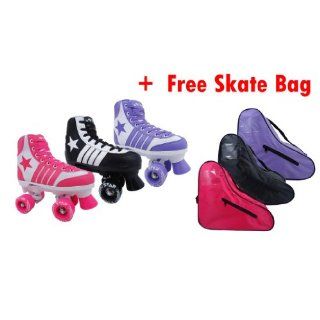 Epic Star Kids Beginner Quad Indoor/Outdoor Roller Skates with Epic Roller Skate Bag  Childrens Roller Skates  Sports & Outdoors