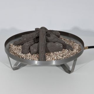 Fire Sense New Frontier LPG Stainless Steel Campfire with Stainless Steel Lid   Propane Fire Pits