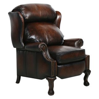 Barcalounger Danbury II Leather Recliner with Nailheads   Recliners