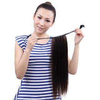 19 Inch Synthetic Hair Extensions Straight Ponytail   3colors Available Pt010 (One Size, Brown)  Beauty