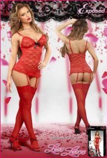 Holiday Gift Set Of Chemise and G String Red S/M (Luv Lace) And a Pocket Rocket Jr. Purple Health & Personal Care