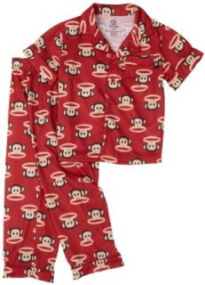 Kids Headquarters Sleepwear Boys 2 7 Paul Frank Coat Pajama, Red, 4 Pajama Sets Clothing
