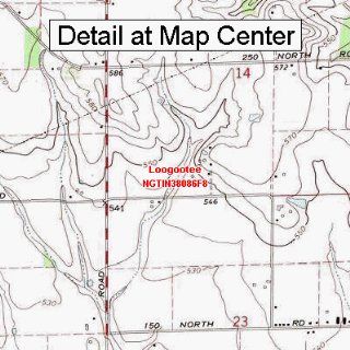 USGS Topographic Quadrangle Map   Loogootee, Indiana (Folded/Waterproof)  Outdoor Recreation Topographic Maps  Sports & Outdoors
