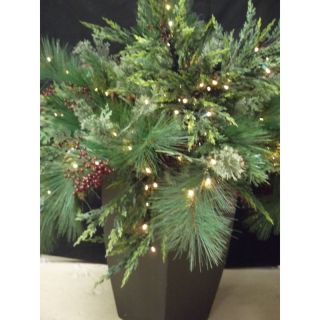 40 in. Estate Pre lit LED Arrangement with Container   Battery Powered   Christmas Trees