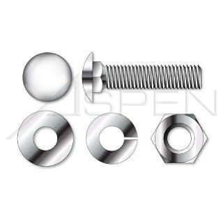 (75pcs each) 1/4" 20 X 3 1/2 Carriage Bolts, Hex Nuts, Flat Washers and Lock Washers, Stainless Steel 18 8 Ships FREE in USA
