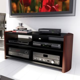 Sonax ML 3499 Milan 49 in. TV Stand with Wood Veneer Uprights   TV Stands