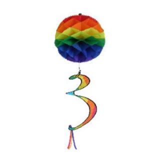 In the Breeze Rainbow Party Ball Spinner   12 in.   Wind Spinners