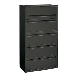 HON 785LS   700 Series Five Drawer Lateral File w/Roll Out & Posting Shelf, 36w, Charcoal Electronics