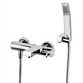 Ringo Bath Shower Faucet w Shower Set in Polished Chrome   Bathtub And Showerhead Faucet Systems