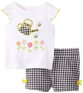 Kids Headquarters Baby Girls Infant Top with Black and Shorts Clothing
