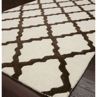 Nuloom Nuloom Hand hooked Alexa Moroccan Trellis Wool Rug (96 X 136) Brown Size 96 x 136