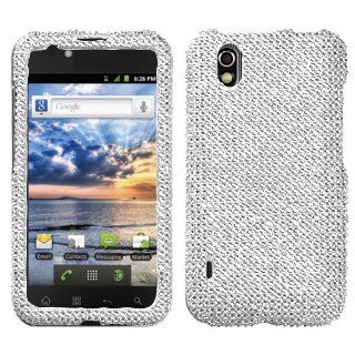 Silver Bling Rhinestone Diamond Crystal Hard Protector for LG Marquee LS855 Cell Phones & Accessories