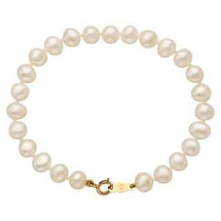 14k 4.5/5M White Pota Pearl Bracelet   5.25
