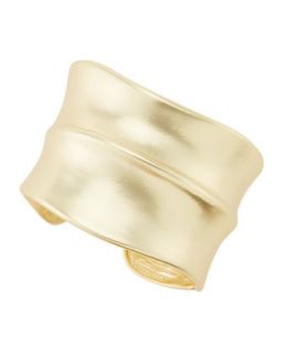 Golden Thick Satin Cuff Bracelet