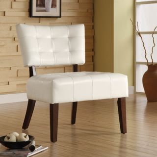 Woodbridge Home Designs Warner Vinyl Slipper Chair 489 Color White
