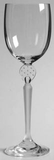 Mikasa Moonlight Frost Wine Glass   Clear, Frosted Stem, Disc With Bubbles