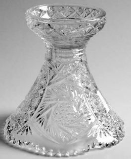Imperial Glass Ohio Whirling Star Clear Punch Bowl Stand   Line #500,Clear, Star