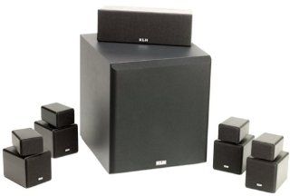KLH HTA 809 6 Pc. Home Theater Speaker System with Twisty Satellites & 8", 100W Powered Subwoofer (Discontinued by Manufacturer) Electronics