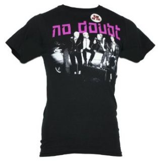 No Doubt Mens T Shirt   Simple Black & White Band Photo (Small) Black Clothing