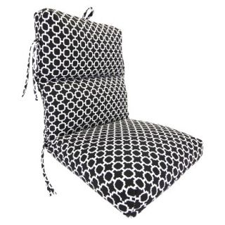 Outdoor Deluxe Chair Cushion   Black/White Geometric