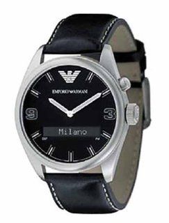 Emporio Armani Analog & Digital Leather Mens Watch AR0511 Watches