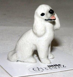 POODLE White Puppy Sits "Bella" New Figurine MINIATURE Porcelain LITTLE CRITTERZ LC809   Collectible Figurines