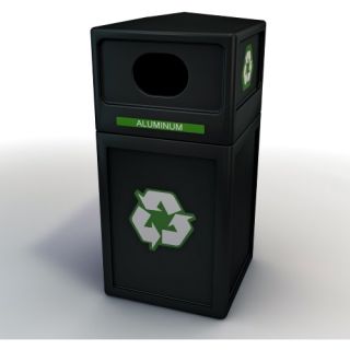 Commercial Zone Recycler 38 Gallon Black Recycling Bin   Recycling Bins
