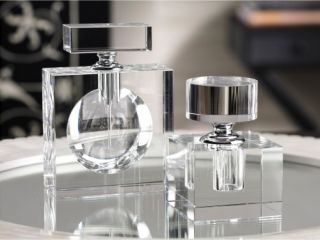 Zodax 6H in. Modern Morocco Rectangular Glass Perfume Bottle   Canisters & Bottles