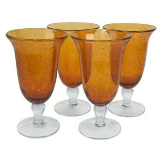 Artland Inc. Iris Amber Ice Tea Glasses   Set of 4   Stemware