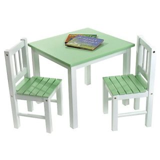 Small Green/White Table and Chair Set   Kids Tables and Chairs