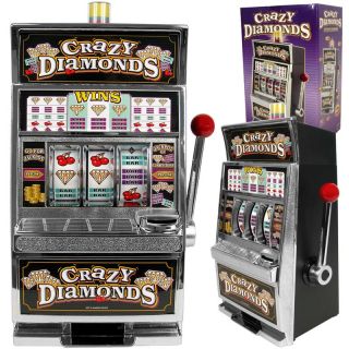 Trademark Crazy Diamonds Slot Machine Bank with 100 Tokens   Countertop Games