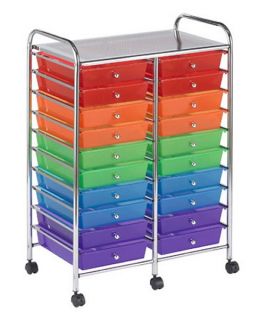 ECR4KIDS 20 Drawer Mobile Organizer   Assorted Colors   Toy Storage