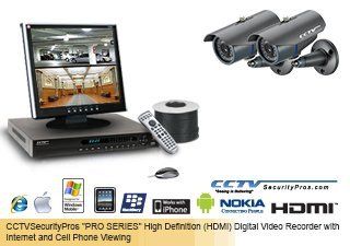 Security Camera System with 2 Infrared Cameras  Bullet Cameras  Camera & Photo