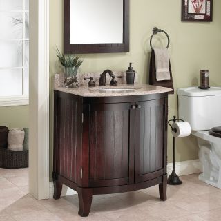 Foremost Bellani 30 in. Single Bathroom Vanity with Optional Mirror   Cherry   Single Sink Bathroom Vanities
