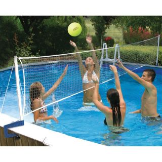 Poolmaster Above Ground Volleyball Game with Bracket Mounts   Outdoor Volleyball Net Systems