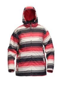 Sessions Truth Retro Stripe Jacket Red Retro Stripe  Snowboarding Jackets  Sports & Outdoors