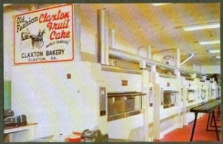 Ovens Claxton Fruit Cake Bakery GA postcard 1950s Entertainment Collectibles