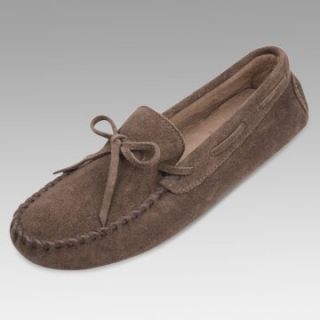 Minnetonka Men's Driving Moccasin   Dusty Brown Suede   Mens Slippers