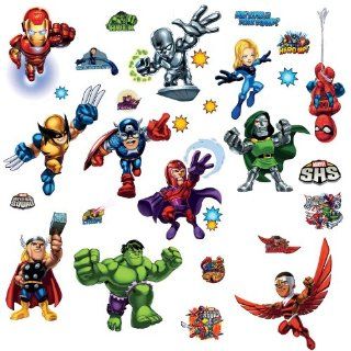 ROOMMATES RMK1751SCS Marvel Super Hero Squad Peel and Stick Wall Decals   Decorative Wall Appliques  