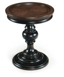 Magnussen Clanton Wood Round Accent Table   End Tables