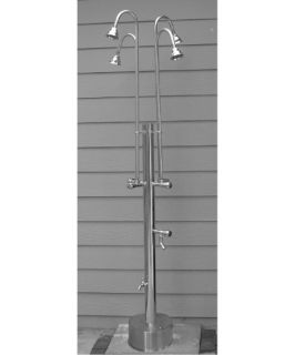 Outdoor Shower Company Free Standing Shower with 4 Heads   Outdoor Showers