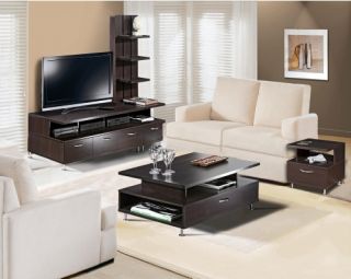 Nexera Eclipse Espresso Entertainment Center with Coffee Table and End Table   Entertainment Centers
