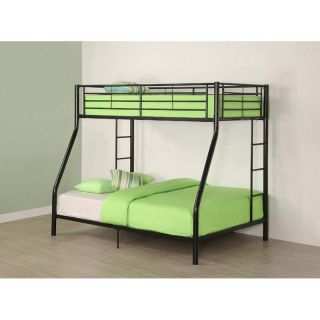 Sunset Metal Twin Over Full Bunk Bed   Black   Bunk Beds
