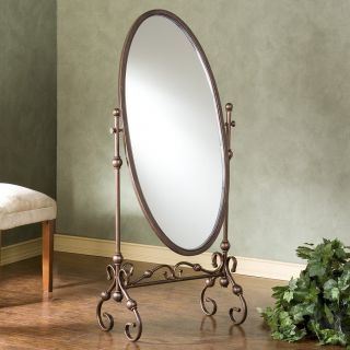 Lourdes Full Length Metal Cheval Mirror   24W x 56.75H in.   Floor Mirrors