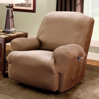 Sure Fit Stretch Stripe Recliner Slipcover   Chair Slipcovers