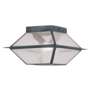Livex Mansfield 2175 61 2 Light Outdoor Ceiling Mount in Charcoal   Outdoor Ceiling Lights