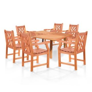 Latticework 60 in. Square Table and Chairs Dining Set   Seats 6   Patio Dining Sets
